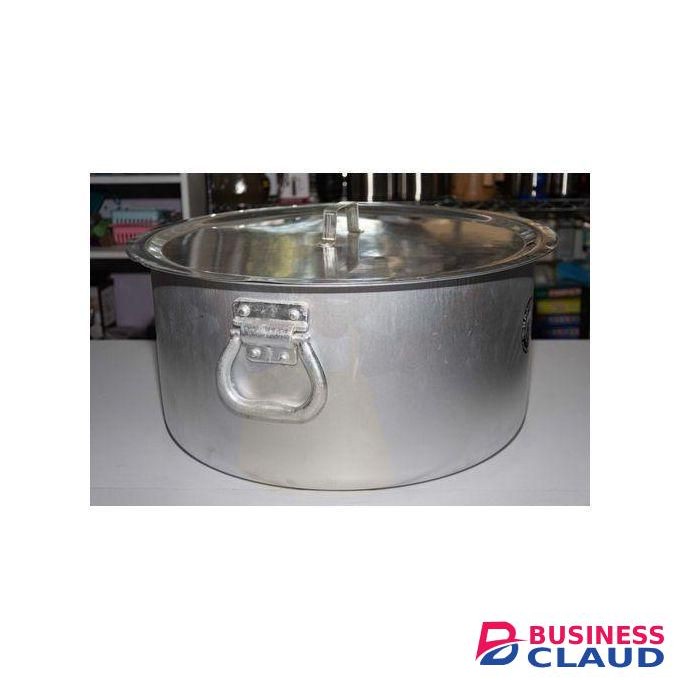 Kaluworks Heavy Duty Aluminium Sufuria With Lid and handles-130 Liters