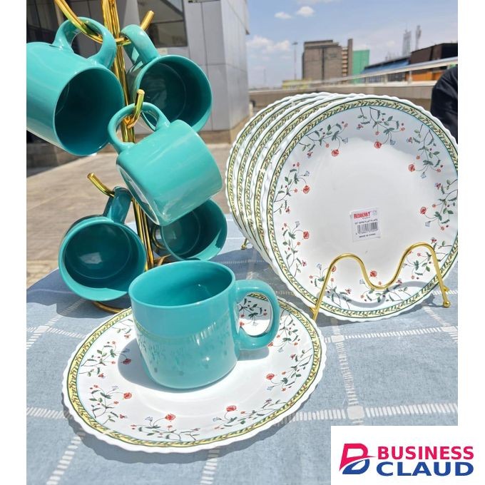 12pcs Green dinner set