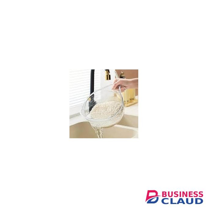 Multi-Purpose Acrylic Rice Washer & Food Strainer Bowl for Kitchen Cleaning & Draining