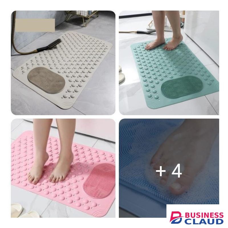 Anti-Slip Bathroom Mat with Strong Suction Cups – Non-Slip Shower & Bathtub Safety Mat for Wet Floors