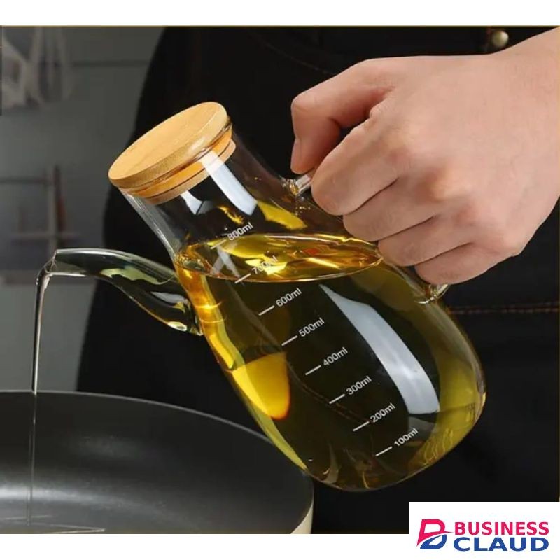 Automatic Oil Pot 900ml – Glass Oil Dispenser with Drip-Free Pour