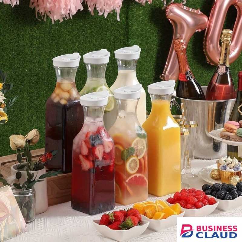1.5L Juice Carafe with Airtight Lid – Easy-Pour Drink Pitcher for Fridge & Beverage Storage