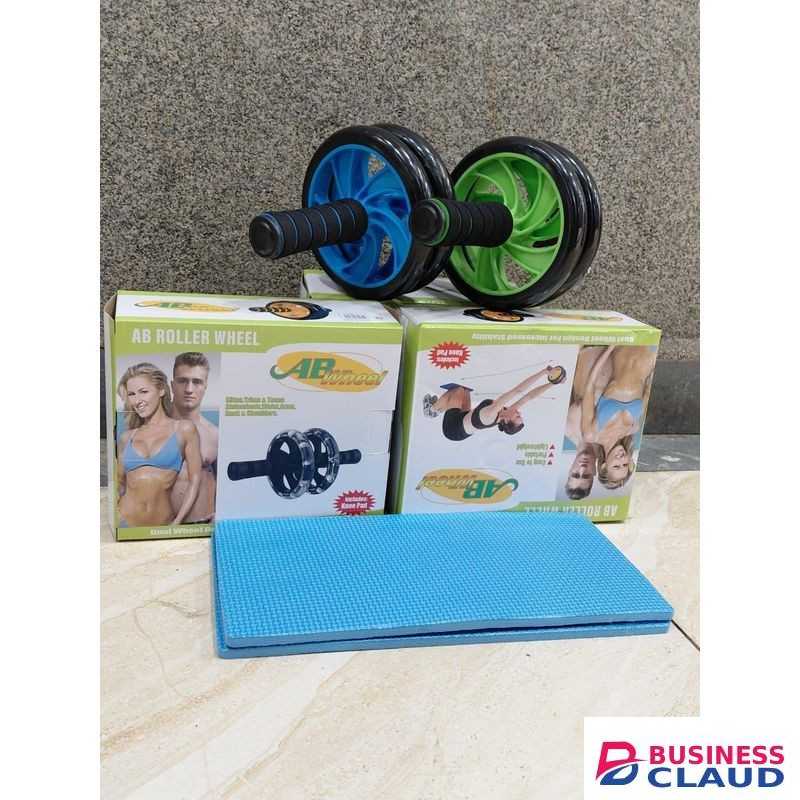 AB Roller with Knee Mat – Abs Wheel Core Workout Roller for Abdominal Strength & Fitness Training