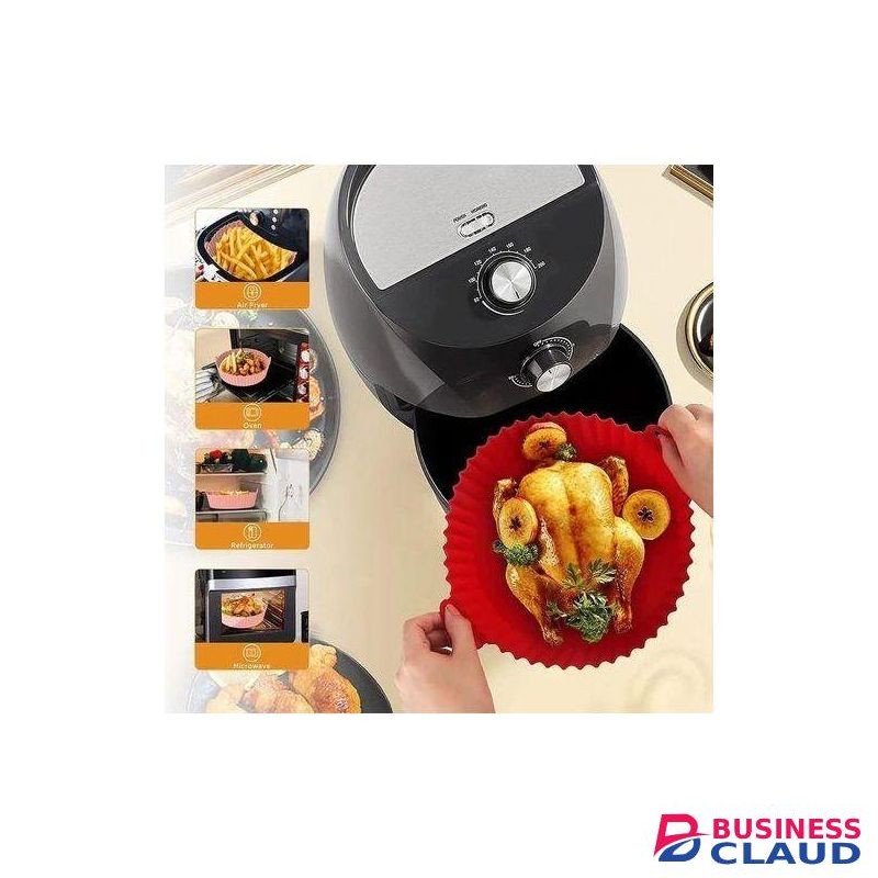1 Piece Reusable Silicon Air Fryer Liner Basket Tray.