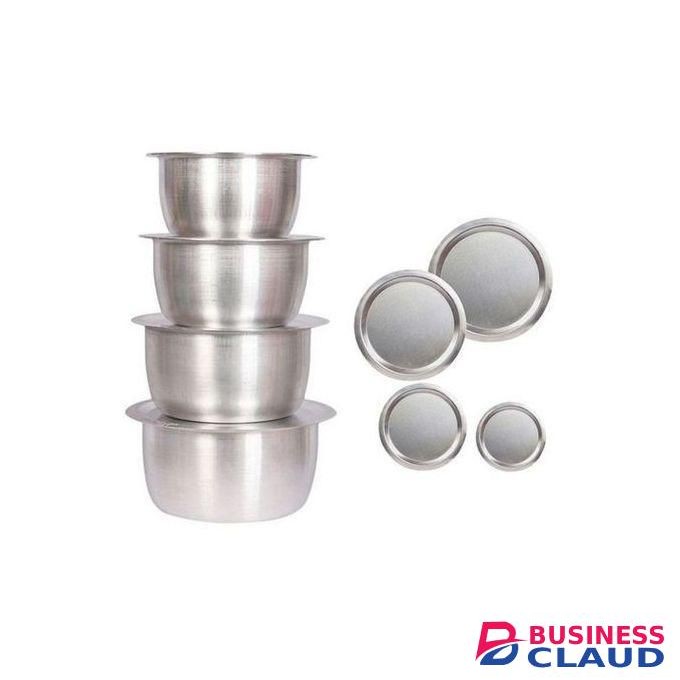 StainlessPerfect 4Pcs Sufuria Set With Lids