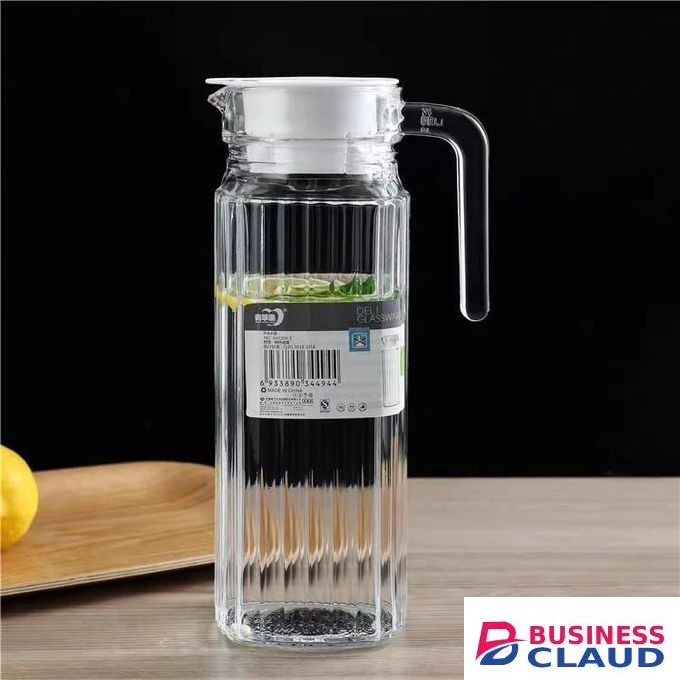 1.1L Glass Juice & Water Jug – Transparent Drinkware Pitcher