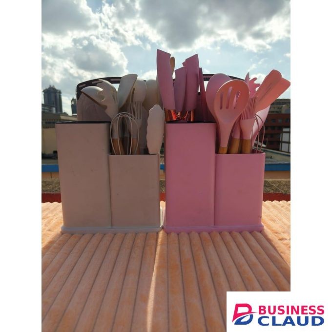 19-Piece Silicone Kitchen Cooking Utensil Set – Heat Resistant Cooking Tools for Home