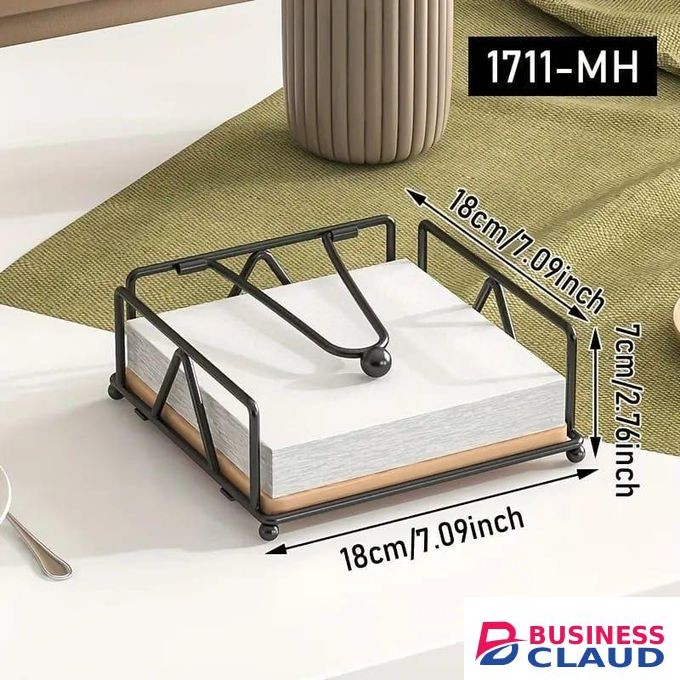 Bamboo Base Metallic Serviet Holder – Kitchen Table Napkin Stand