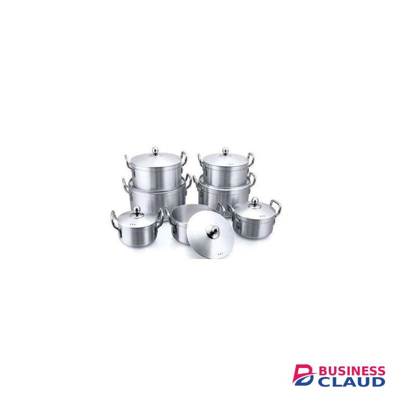 14Pcs Heavy Stainles Aluminium Cooking Pot Sufuria +6 Spoons