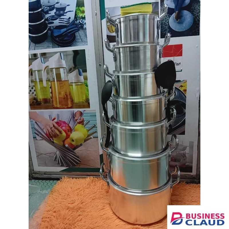 14-Pcs Stainless Steel Cooking Pot Set – Tornado TC