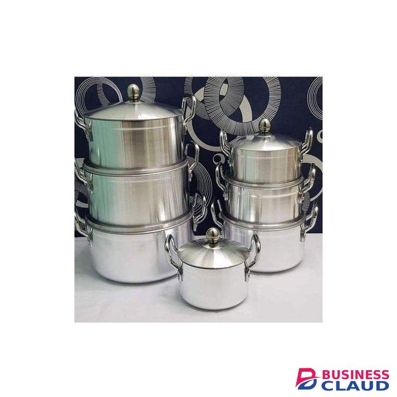 Aluminium Cooking Pot Sufuria Set - 14pcs