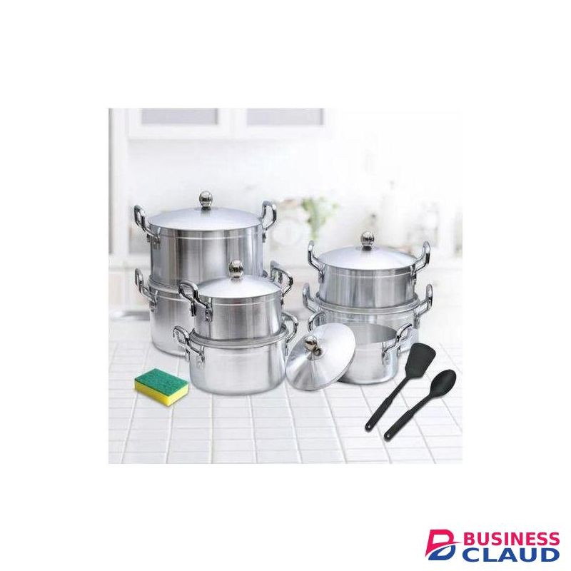 Aluminium Cooking Pot Sufuria Set - 14pcs