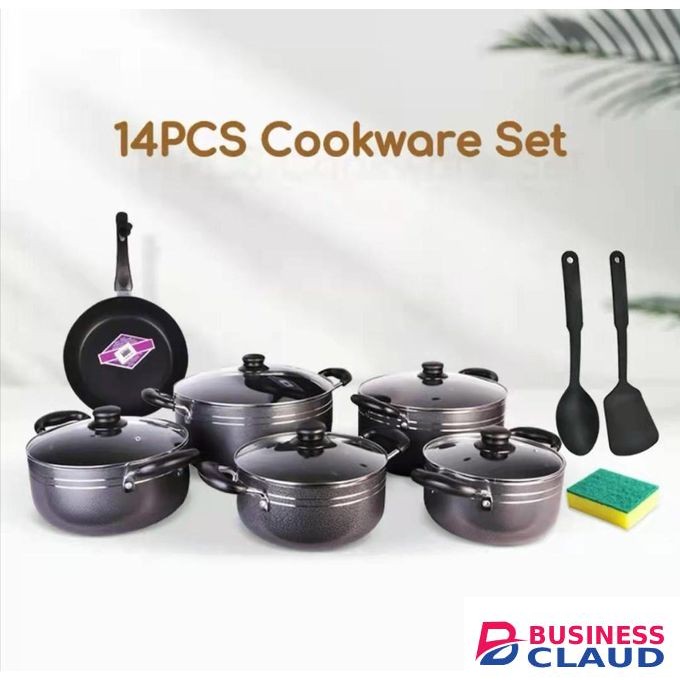 14PC TC COOKWARE SET QUALITY YOU CAN TRUST. COOK WITH CONFIDENCE