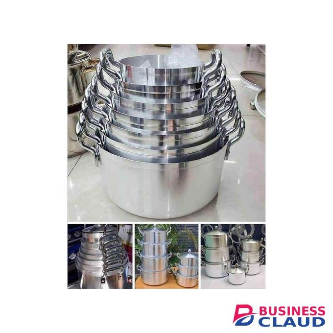 14Pcs Heavy duty premium Stainless Aluminium Cooking Sufuria/ Cookware sets