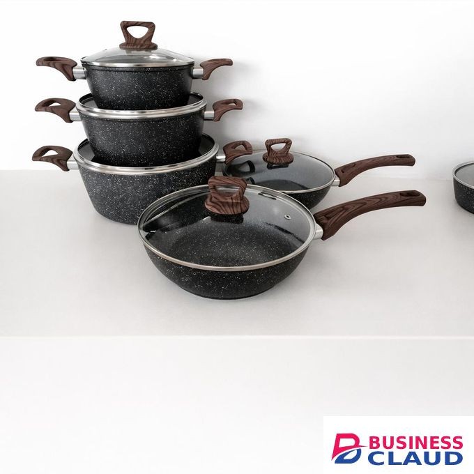 16PCS Nonstick Aluminum Cookware Set for Home Kitchen