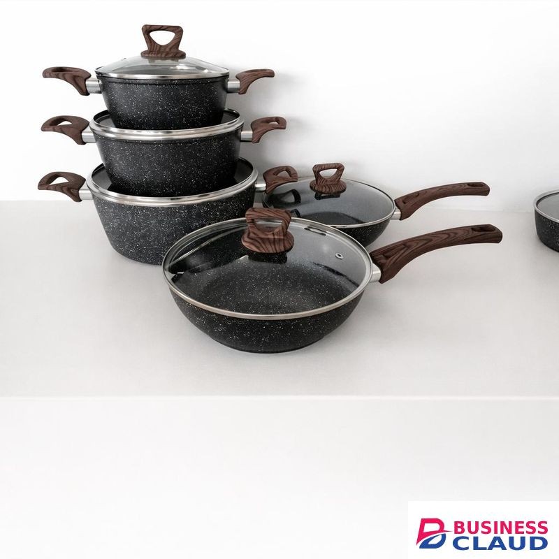 16PCS Nonstick Aluminum Cookware Set for Home Kitchen