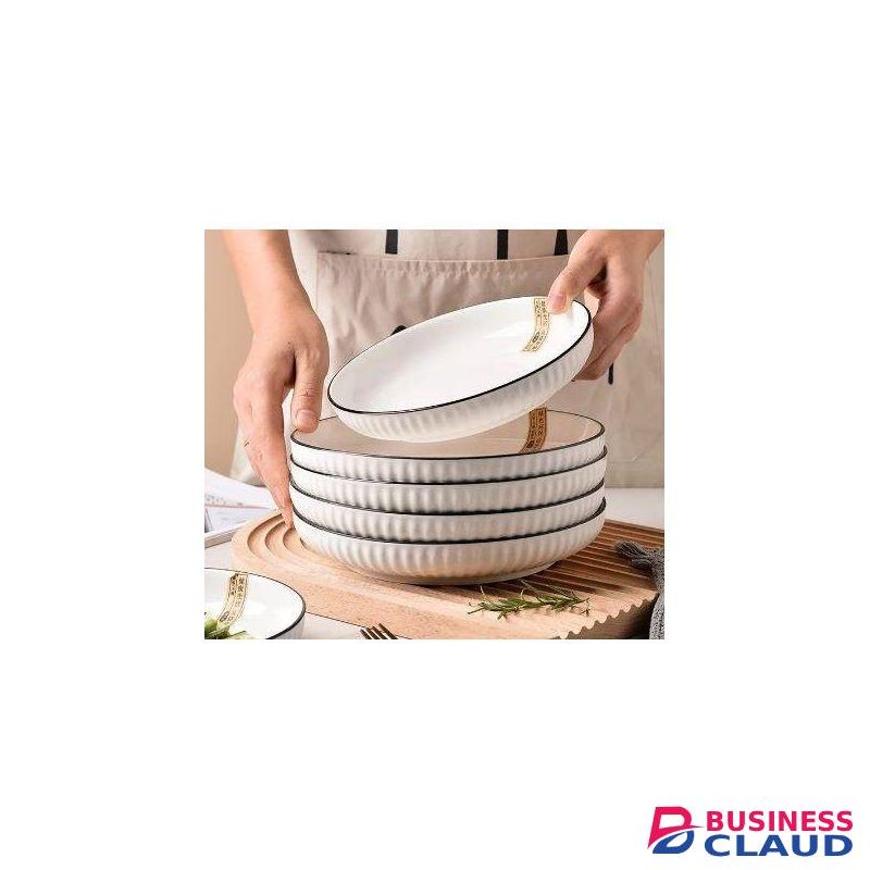 Set of 6 ceramic dining plates