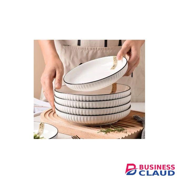 Set of 6 ceramic dining plates