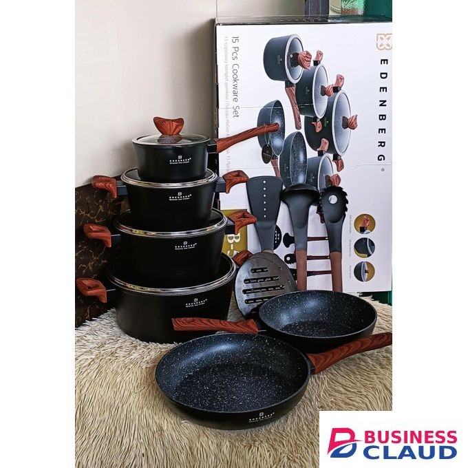 15pc Edenberg Cookware Set