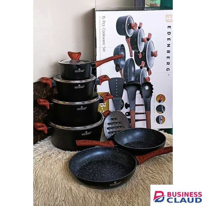 15pc Edenberg Cookware Set