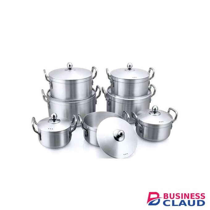 14Pcs Stainles Aluminium Cooking Sufuria +6 Spoons