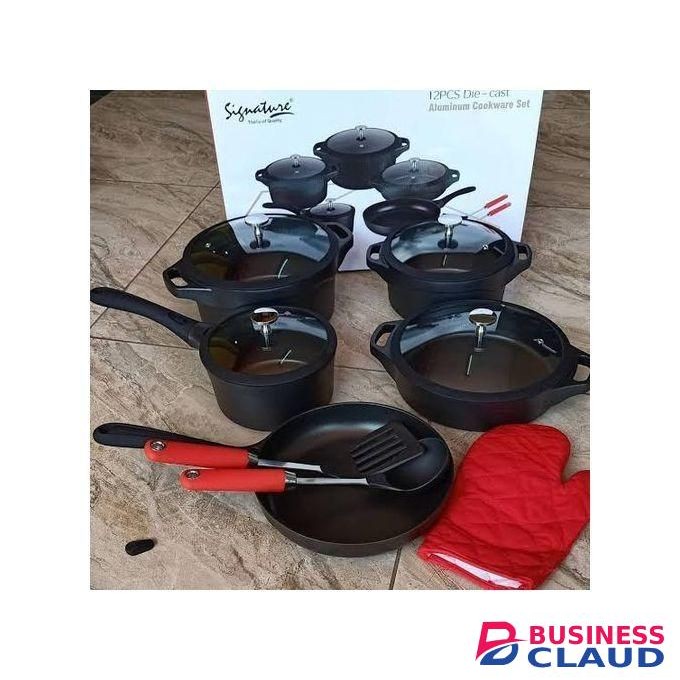 12pcs Luxurious Heavy Nonstick Cookware Sufuria Set