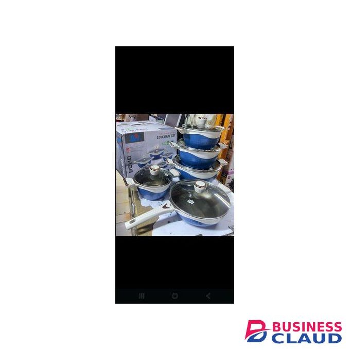 10pcs cookware set BW BLUE