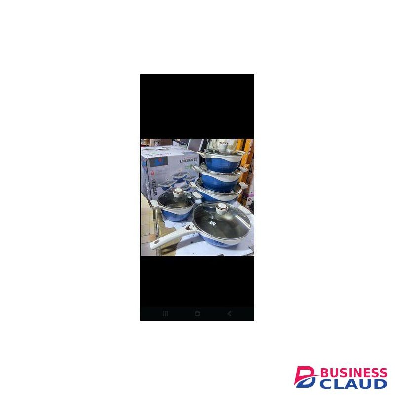 10pcs cookware set BW BLUE