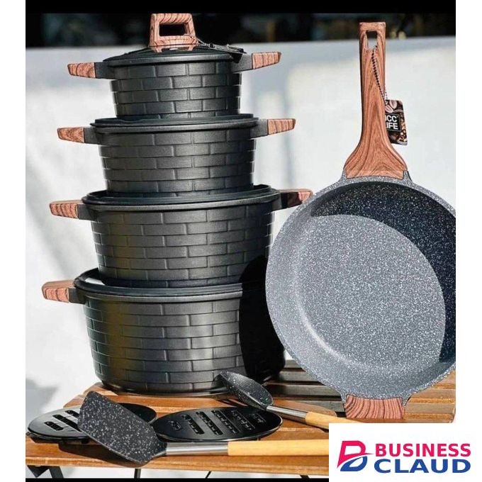 Granite Coating Kitchen Cookware Set