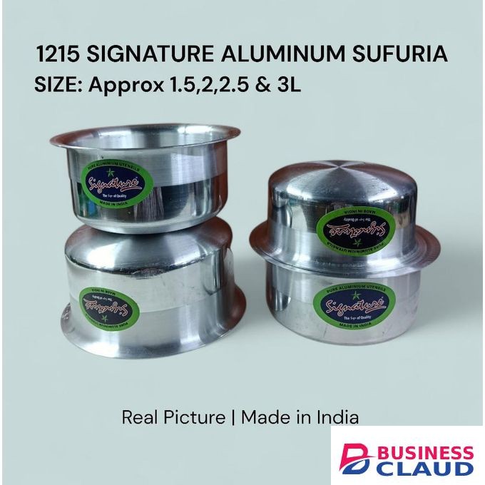 Signature Aluminum Heavy Duty Cooking Sufuria 4pcs set Sizes: 1.5L, 2L, 2.5L, 3L . perfect for boiling, stewing, frying, Ideal for home kitchens, restaurants, and catering use Suitable for gas stoves, charcoal, and open fire cooking.