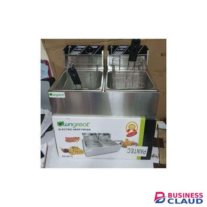 WNGREAT T 6L+ 6L Commercial Double Deep Fryer