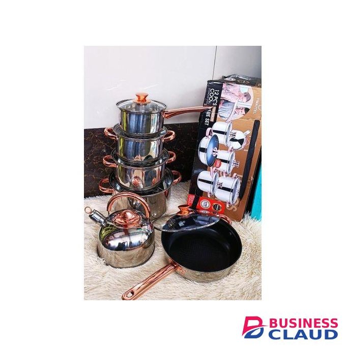 12pcs Stainless Steel Heavy Nonstick Cookware Set