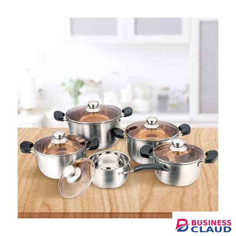 10pcs Stainless Steel Cookware