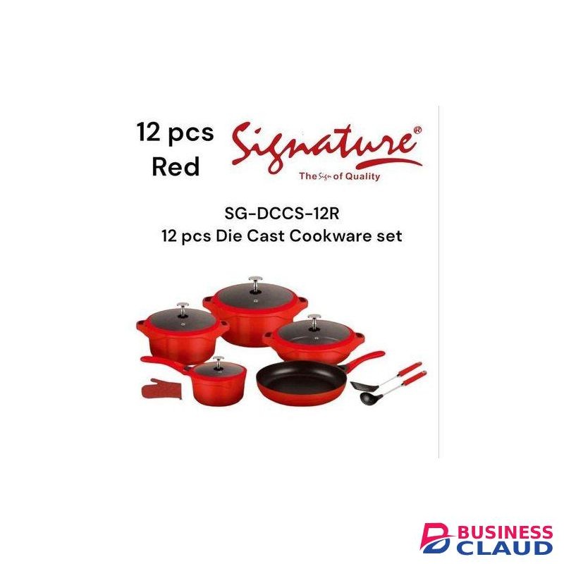 Signature 12pcs Pots and Pans Set Non Stick die cast Kitchen Cookware Sets-Induction Cookware Nonstick