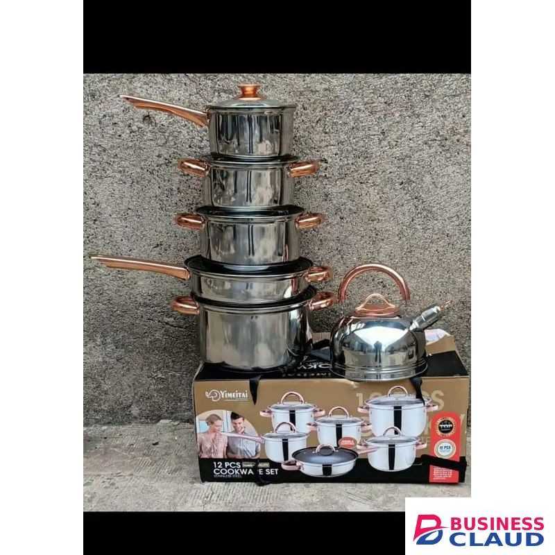 12pc Yimeittai Stainless steel Cookware set