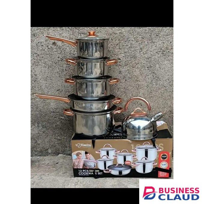 12pc Yimeittai Stainless steel Cookware set