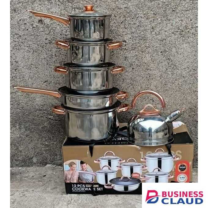 Yimeitai 12pc Stainless Steel Yimattel Cookware Set,Yimeitai 12-Piece Stainless Steel Cookware Set for Complete Kitchen