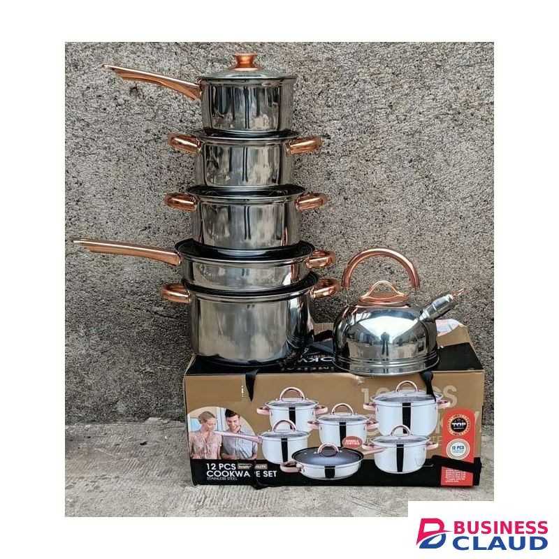 Yimeitai 12pc Stainless Steel Yimattel Cookware Set,Yimeitai 12-Piece Stainless Steel Cookware Set for Complete Kitchen