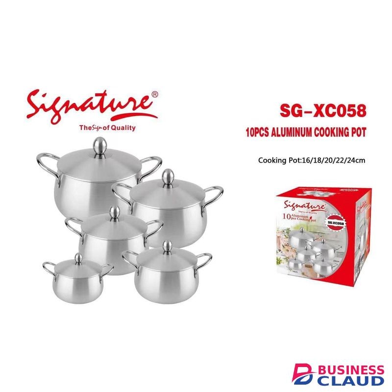 Signature 10pcs Aluminum Cooking Pots.
