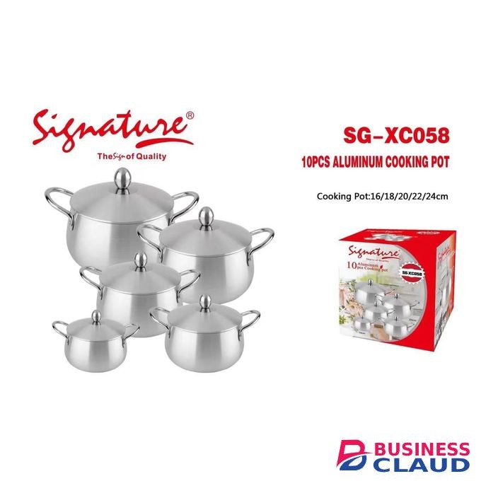 Signature 10pcs Aluminum Cooking Pots.