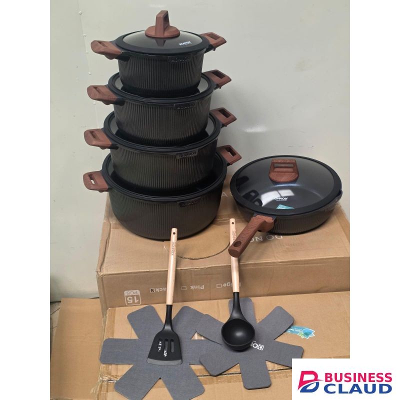 15 pcs AERO granite nonstick DONNOR cookware set