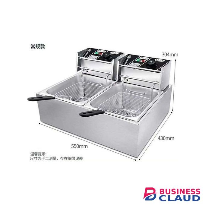 WNGREAT Commercial Double Stainless Steel Deep Fryer