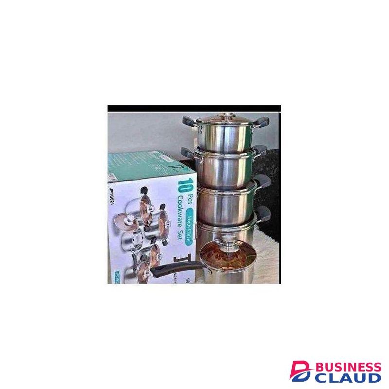 10 PCS Stainless Steel Cookware Set Cooking Pots/sufurias