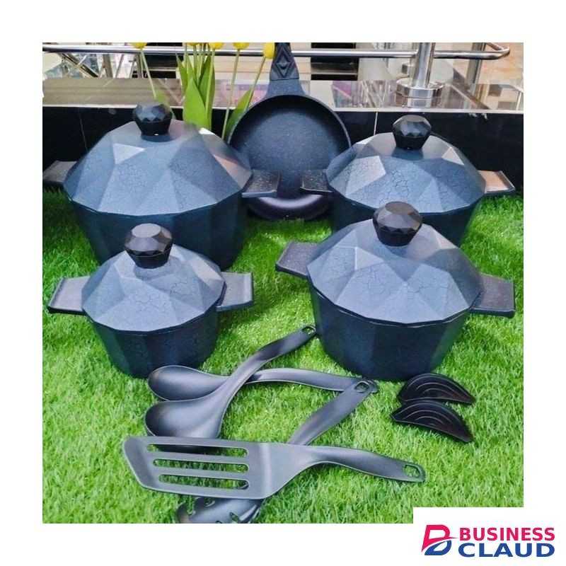 Signature 15 Pcs Diamond Die Cast Nonstick Cookware Sets