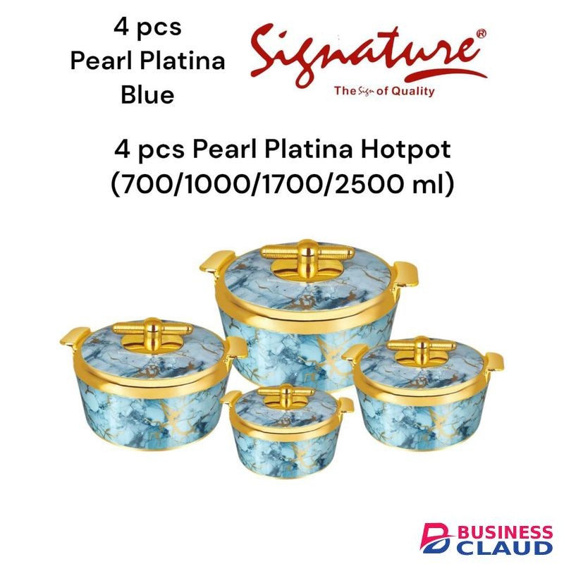Signature Hot pot set of 4 Pieces Pearl Platina Hotpots