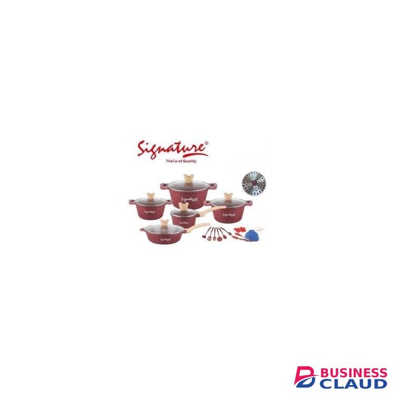 Signature 21PCS Pots and Pans Set Non Stick Cookware Set Nonstick with Cooking Set (Die-Cast Aluminium Cookware Set)