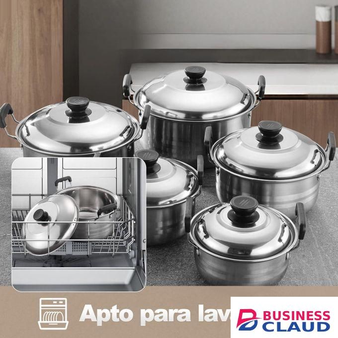 10pcs 16-24cm stainless steel Kitchen Supplies Pots Cookingware Stainless Steel Cooking Pot Cookware Set