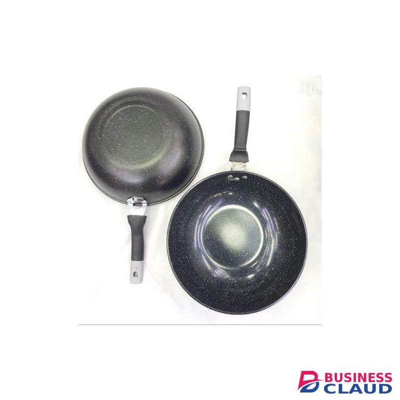 Granite Heavy Deep Fryingpan & Pancake -32cm