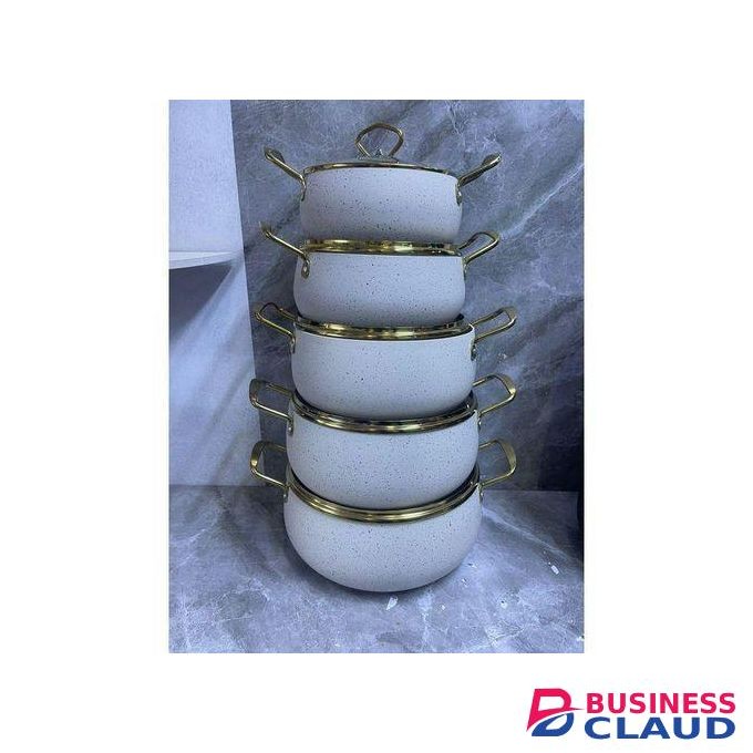 10pcs COOKWARE SET Granite Cooking Pots which comes as 5Pots or Sufurias and 5 Lids Cookware Set Size 20/22/24/28/30cm pots*