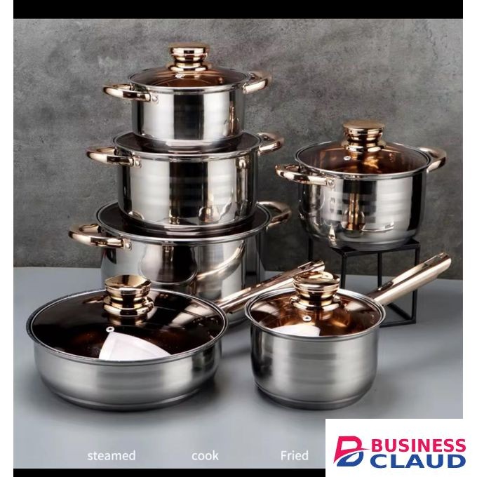 12Pc Stainless Steel Cookware